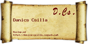 Danics Csilla névjegykártya